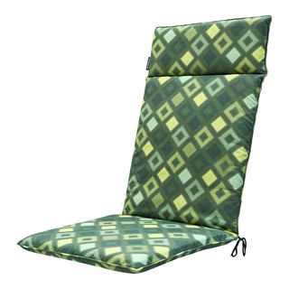 GRIDS Wasserabweisende Universal-Hochlehnerauflage - ca. 120x50cm - Green