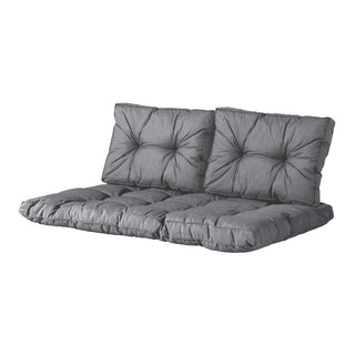 BASIC Florance Palettenkissen Set mit Florance Rückenkissen - Grey